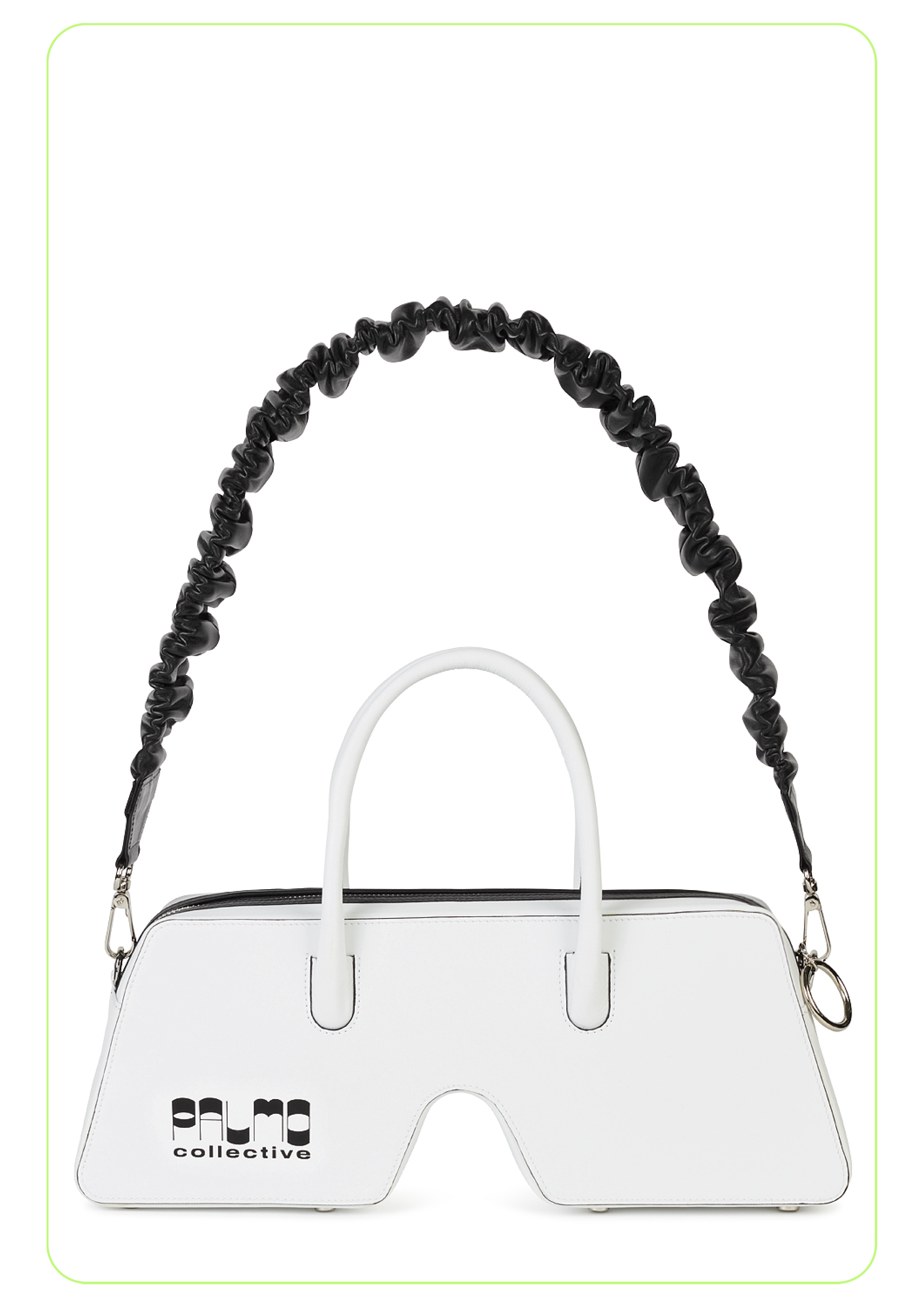 Off-White Made Black Crocodile Binder Clip Bag
